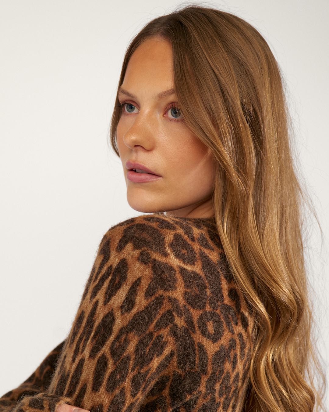 Jumper Riette leopardmönstrad brun/kamel - 3