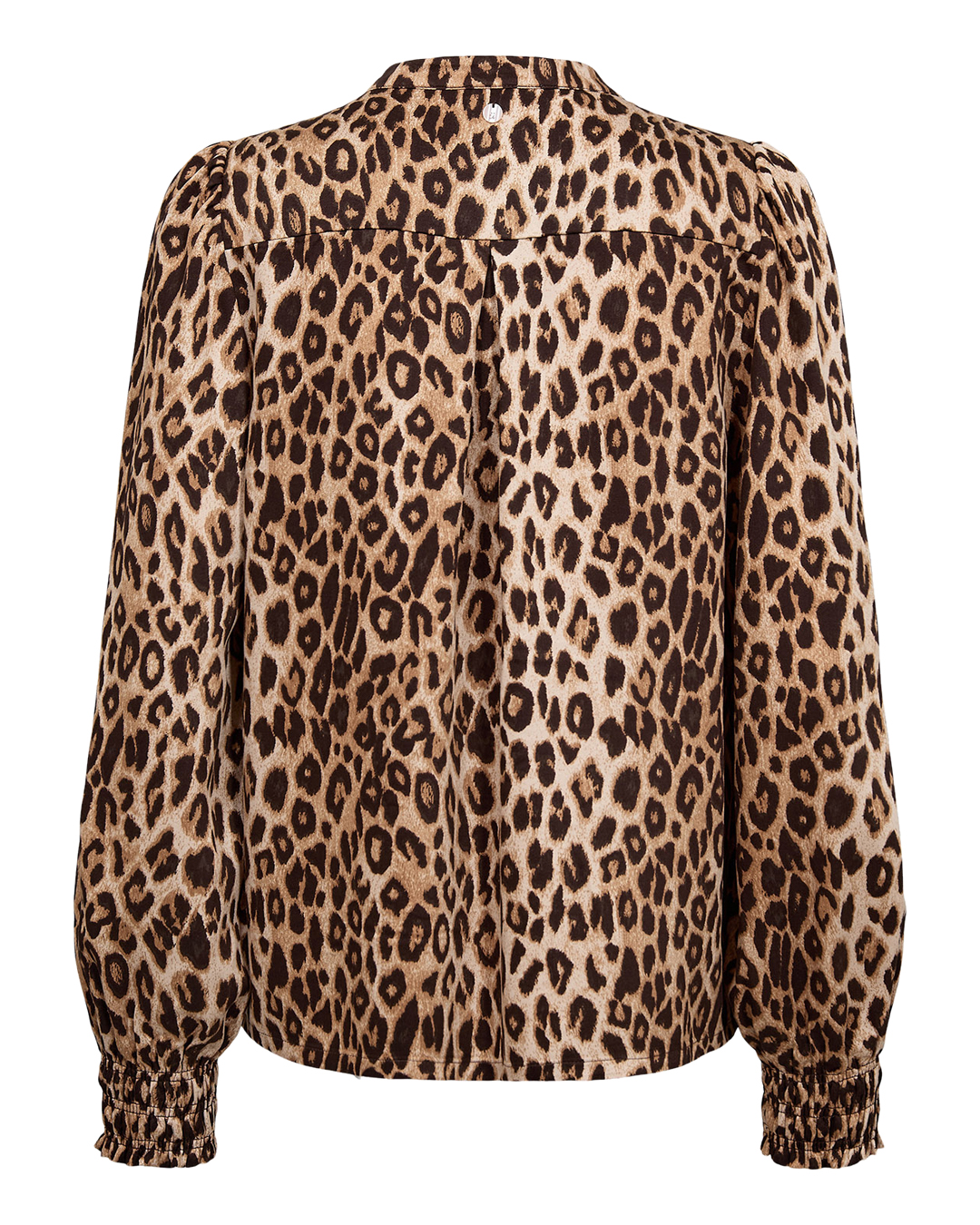 Blus Lorena v-ringad leopardmönstrad beige/brun - 7