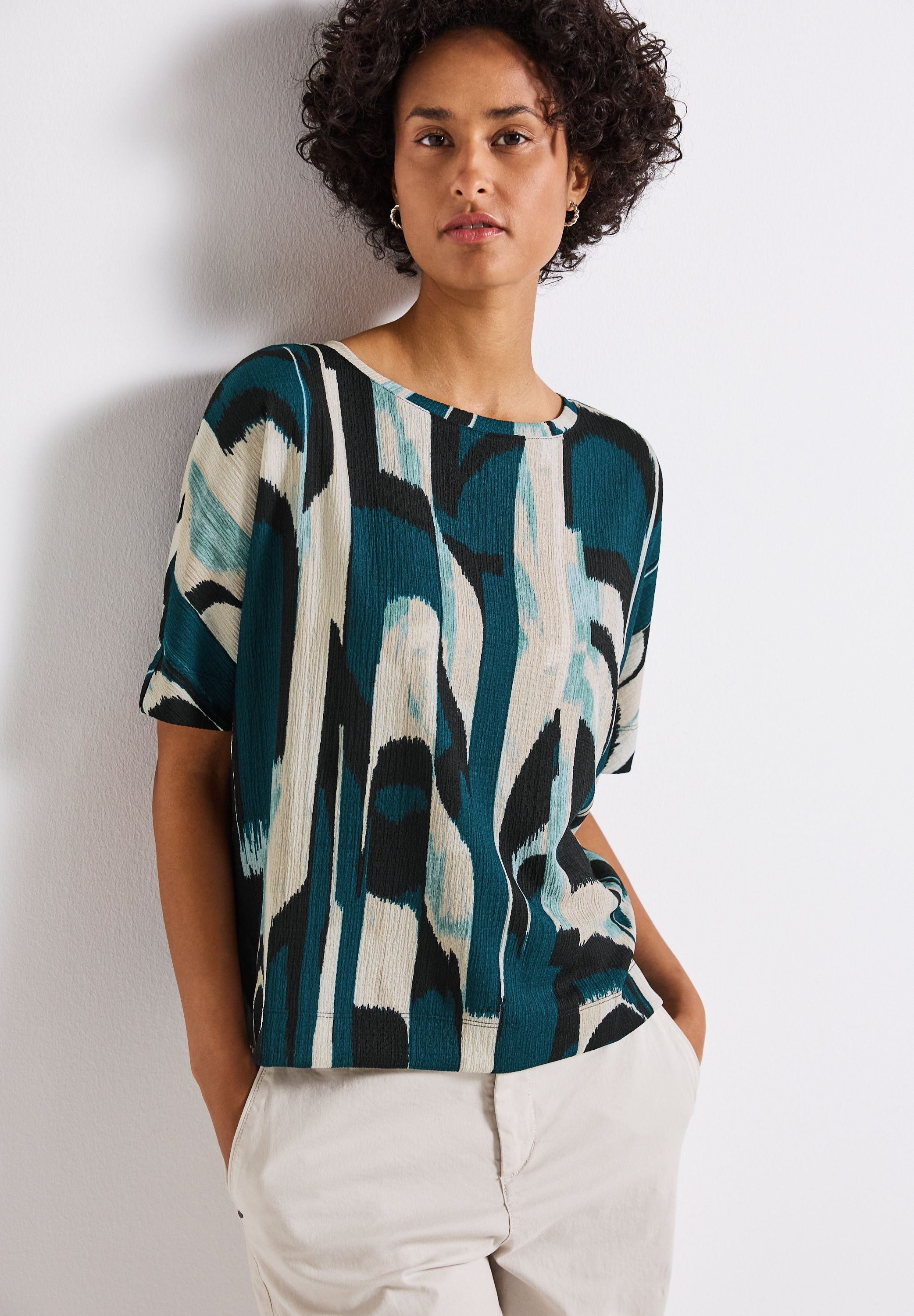Printed Crinkle Shirt - Stl. 36 - Street One