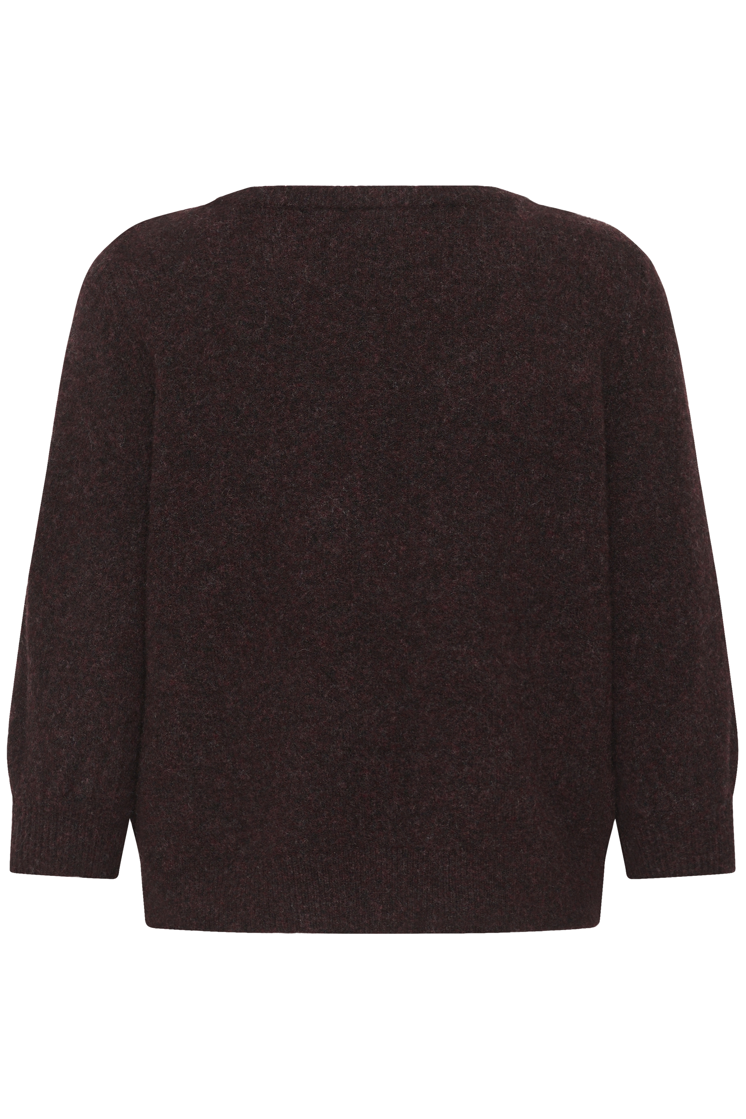 KAselly Pullover Fudge Melange Brun  Stickad Tröja med metallpärlor