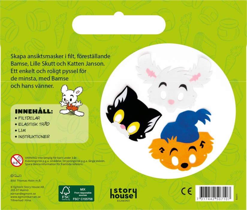 Bamse Kul att skapa - Ansiktsmasker - 2