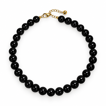 Cecile black pearl necklace