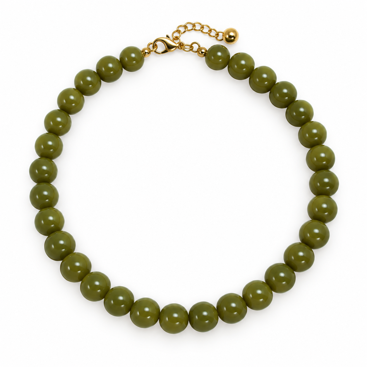 Cecile olive pearl necklace
