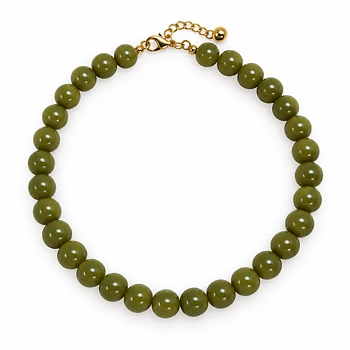 Cecile olive pearl necklace