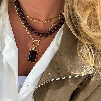Cecile brown pearl necklace