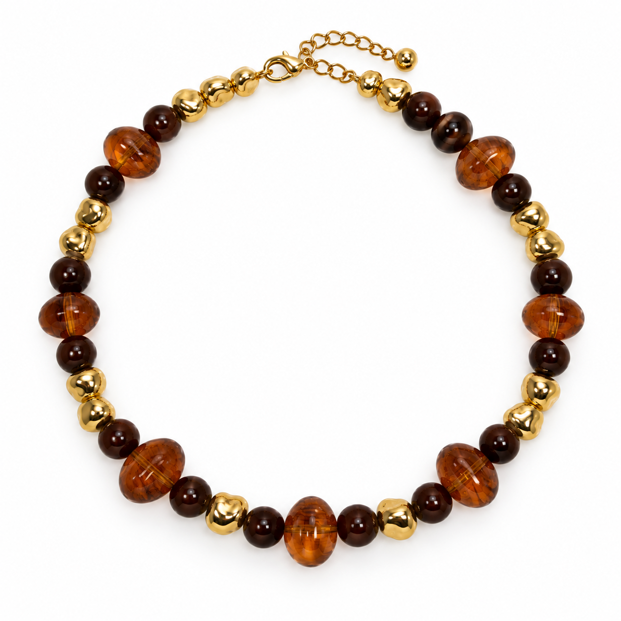 Francie brown mix necklace