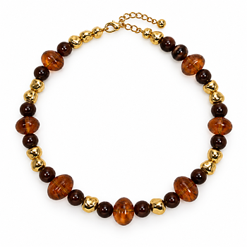 Francie brown mix necklace