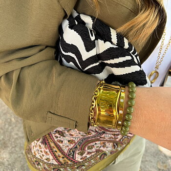 Cecile olive pearl bracelet