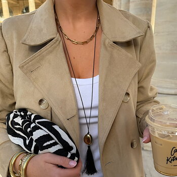 Lucie tassle gold necklace