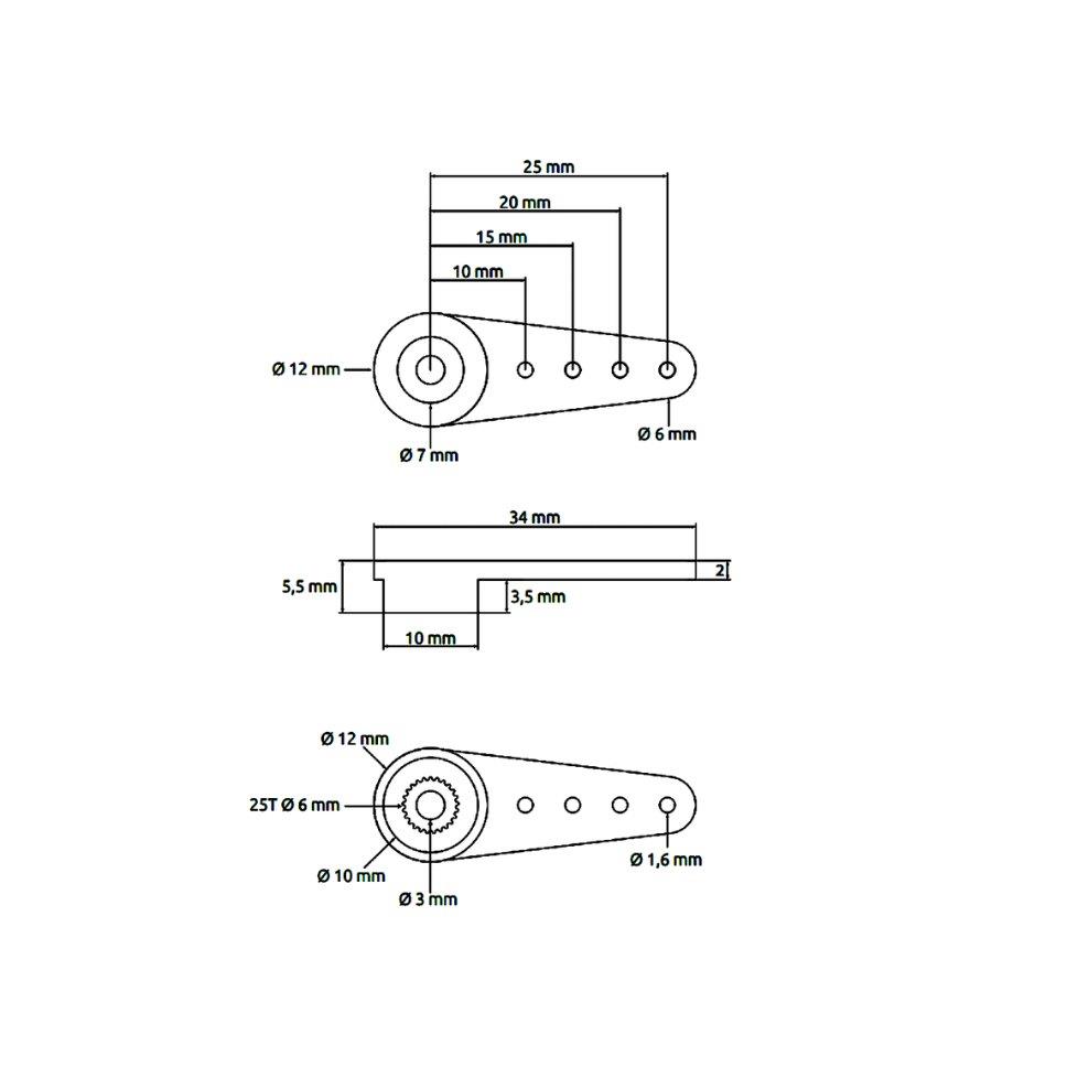 CHASERVO-Arm 0625.25T (red) - 2