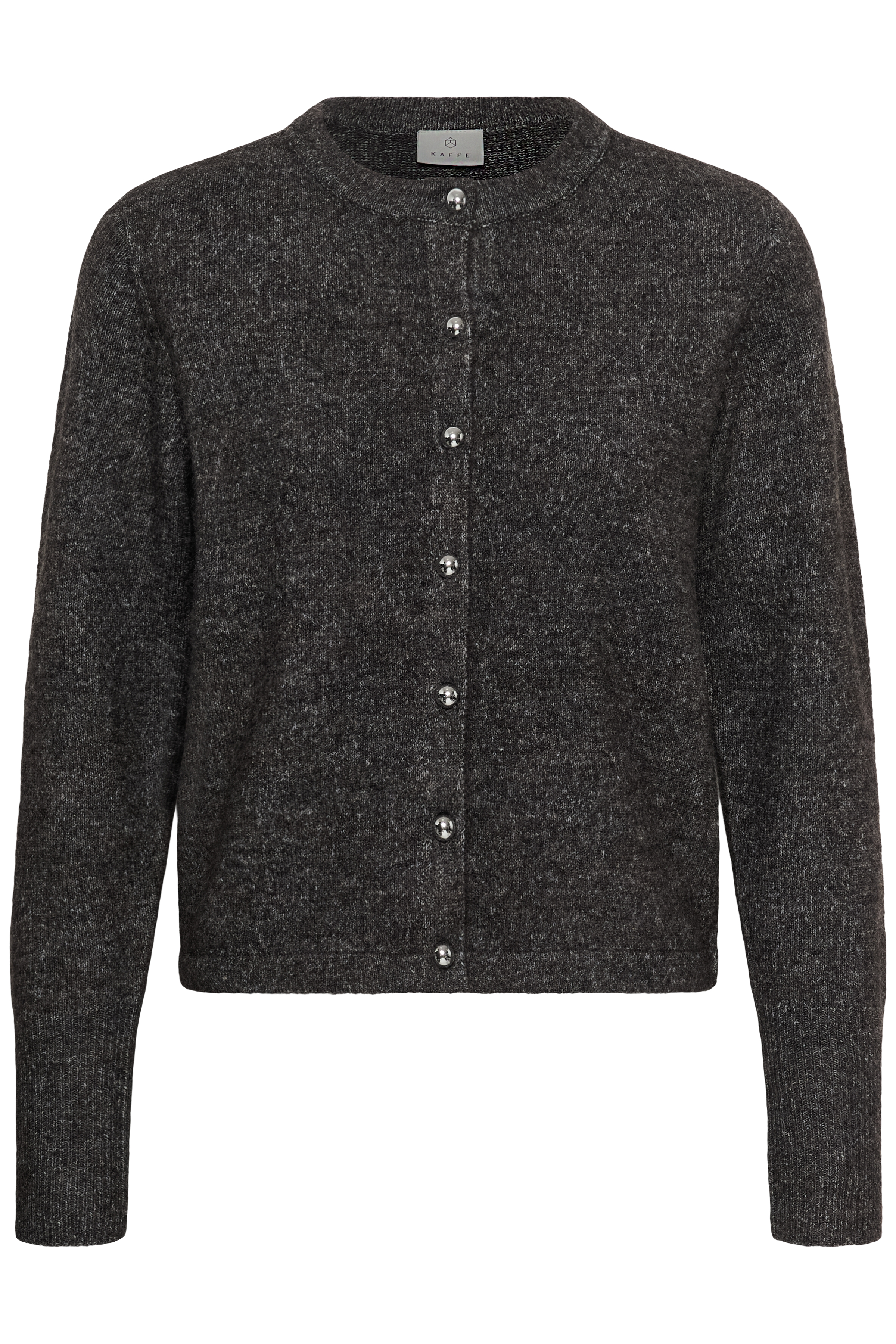 KAniel Cardigan Dark Grey  Melange Mörkgrå Stickad Kofta 