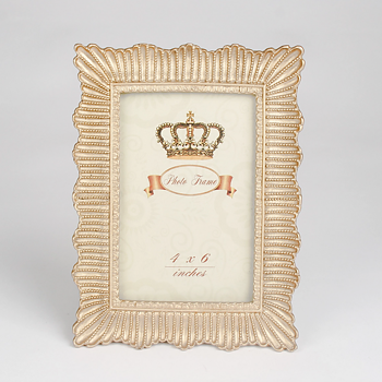 Fotoram Klassisk Ribbad Guld H:19,5cm