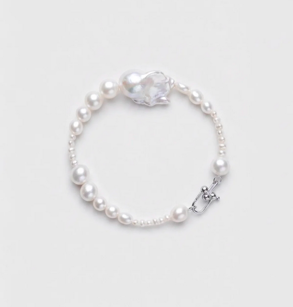 Tide Pärl Armband – Silver