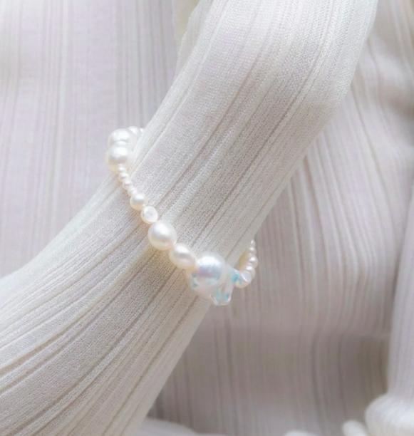 Tide Pärl Armband – Silver