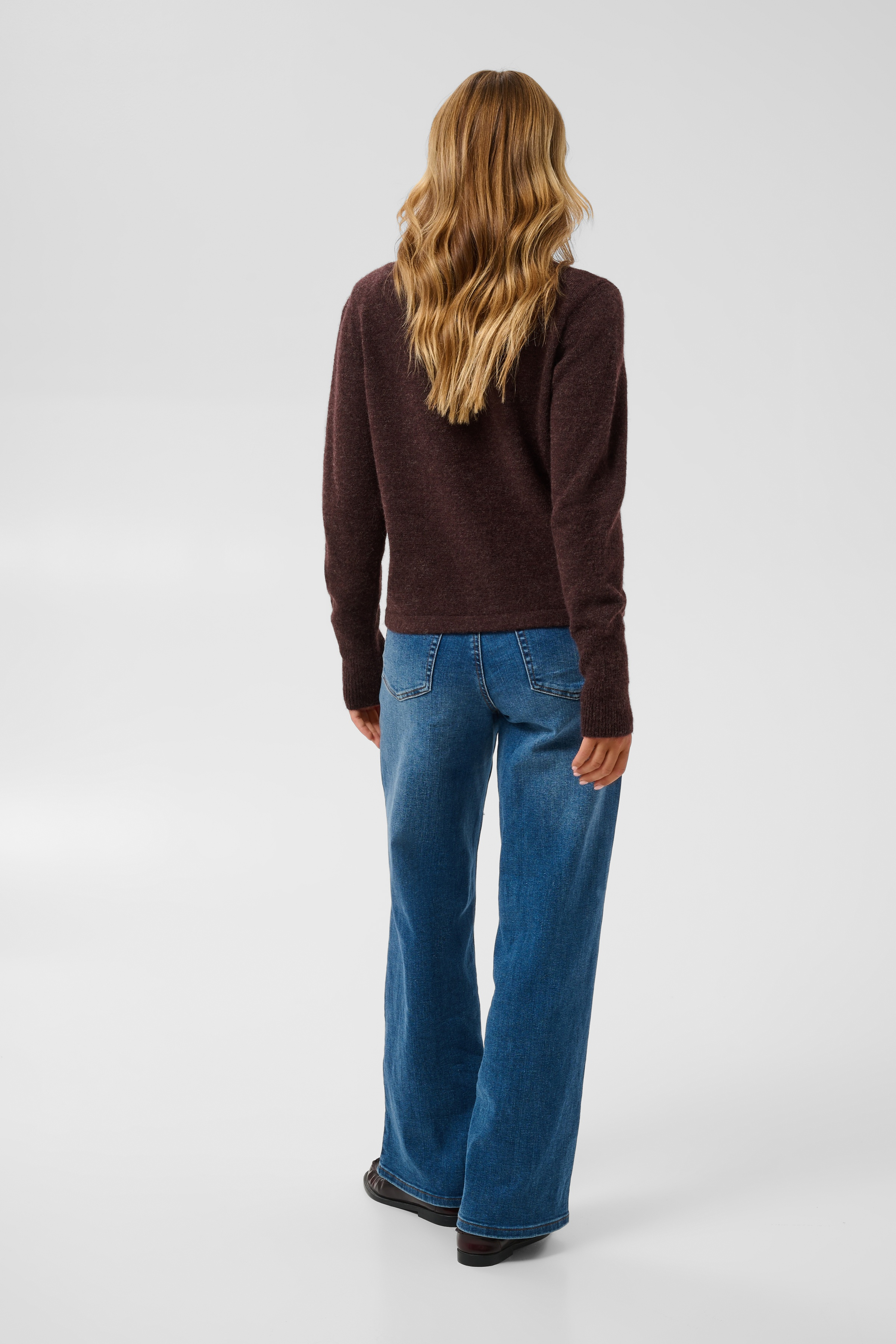 KAniel Cardigan Fudge  Melange BrunStickad Kofta  - 6