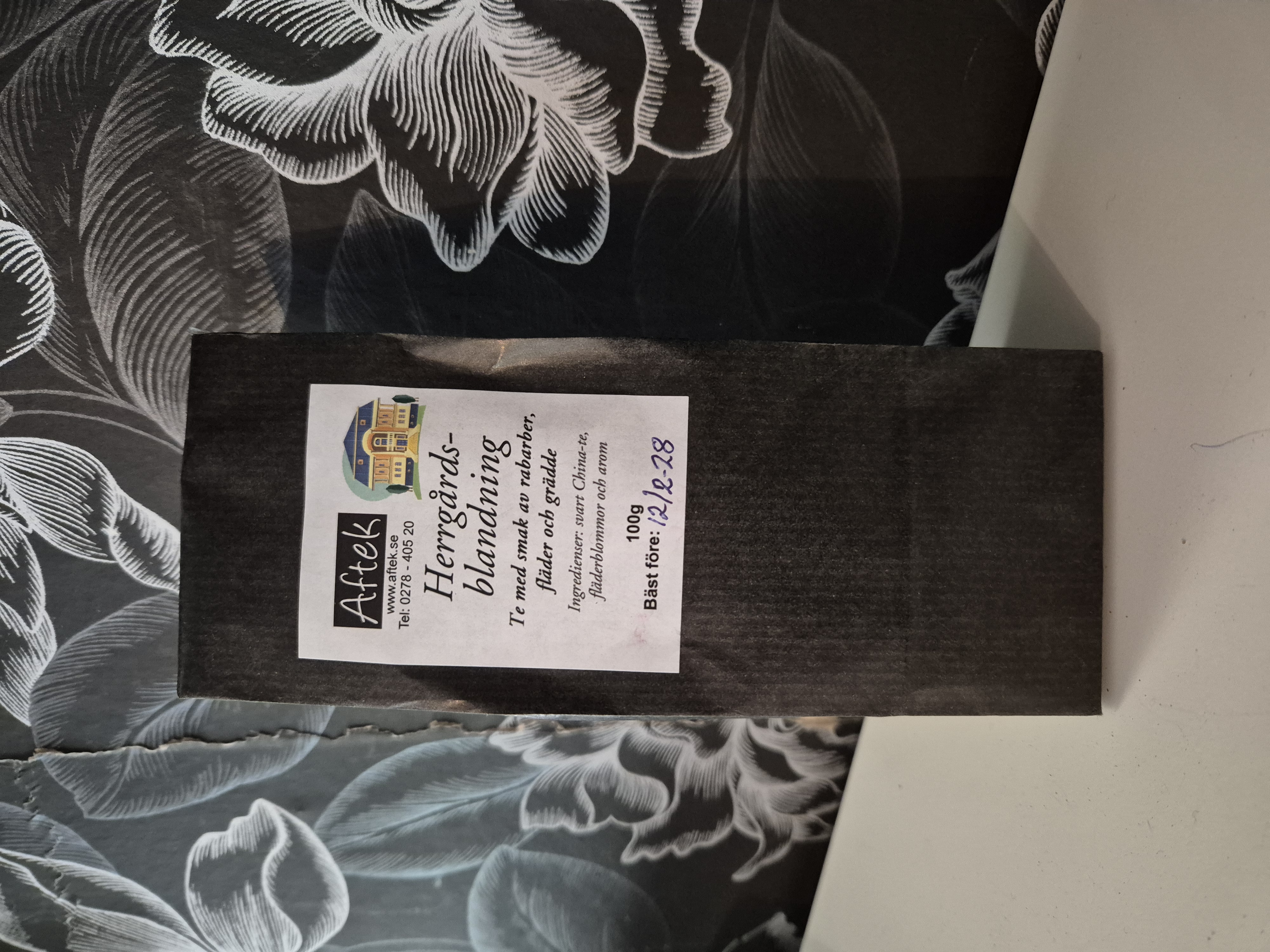 Förpackat svart te, Herrgårdsblandning, 100gr, Aftek