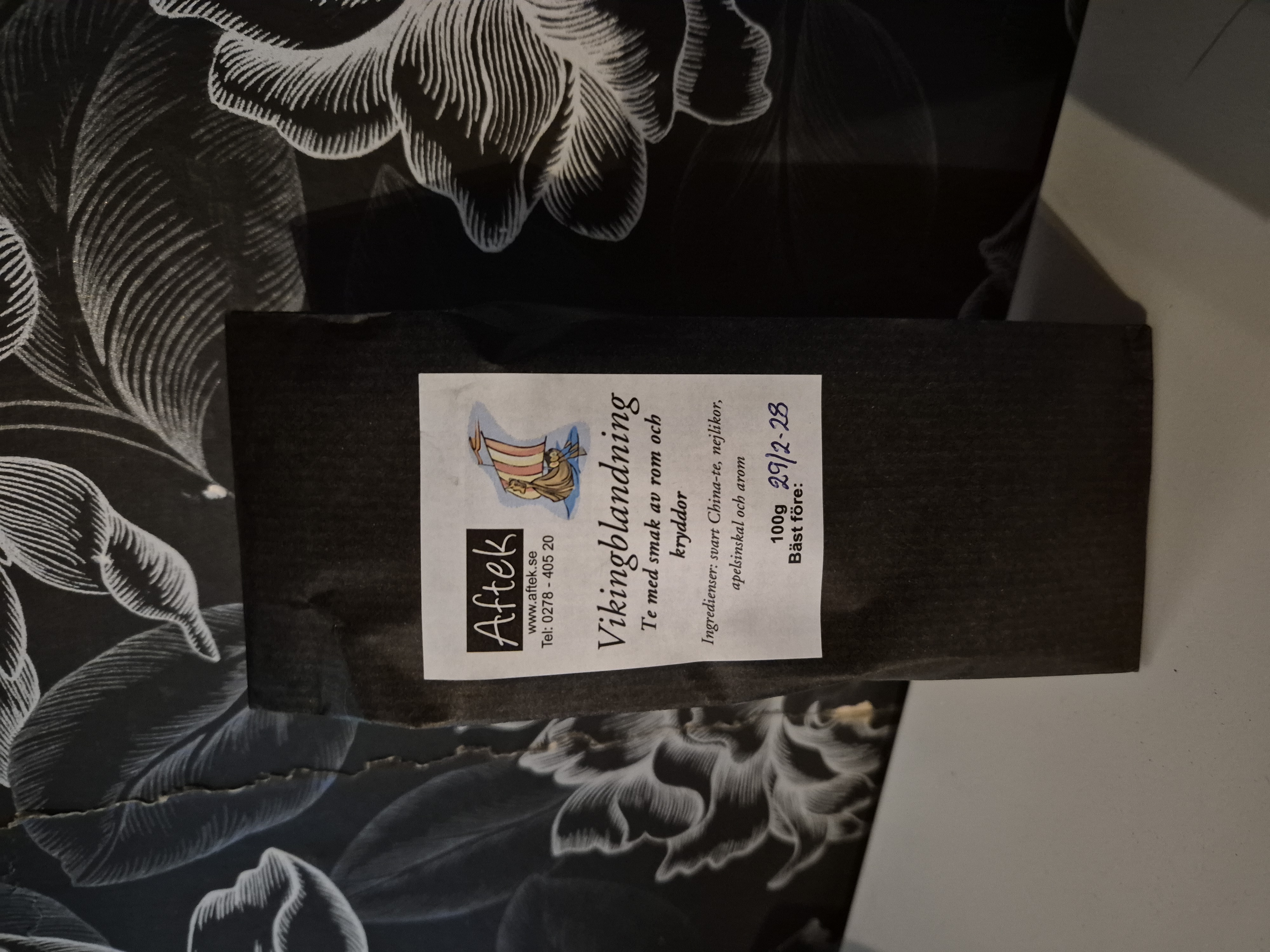 Förpackat svart te, Vikingblandning, 100gr, Aftek