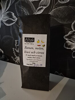 Förpackat svart te, Banan, melon, kiwi och citron, 100gr, Aftek