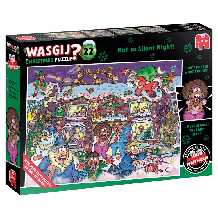 Wasgij Christmas #22 Not So Silent Night 2 X 1000 Bitar Jumbo - 2