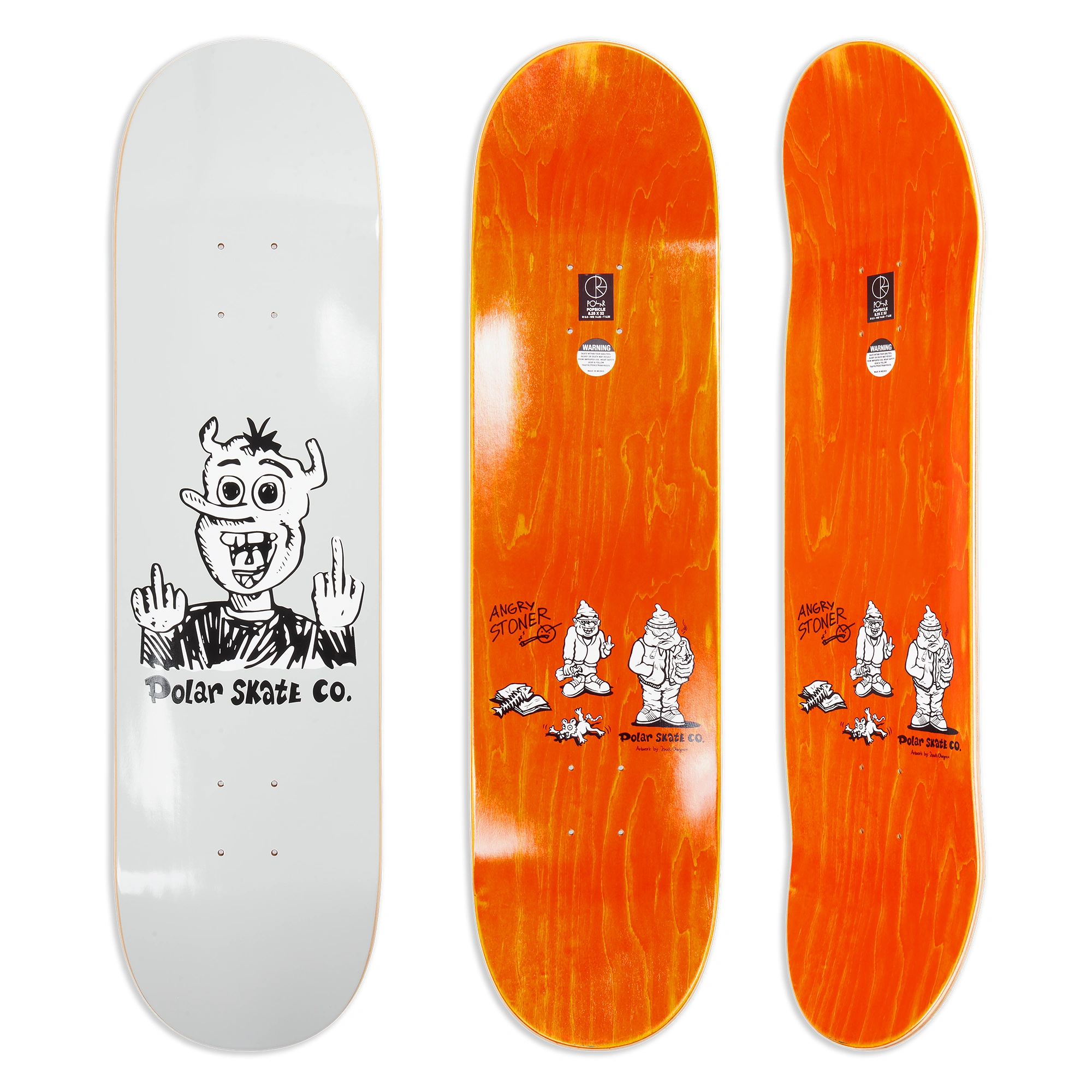 Polar Skate Co. Team Up Yours! Grey 8.25" Skateboardbräda - 4