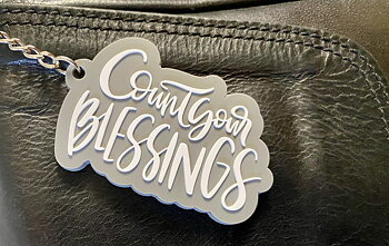 Nyckelring i silikon: Count your blessings