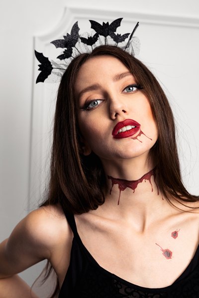 Svart fladdermusdiadem till Halloween utklädnad
