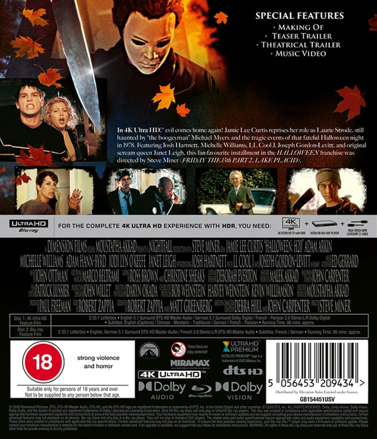 Halloween H20 (ej svensk text) (4K Ultra HD + Blu-ray) - 2