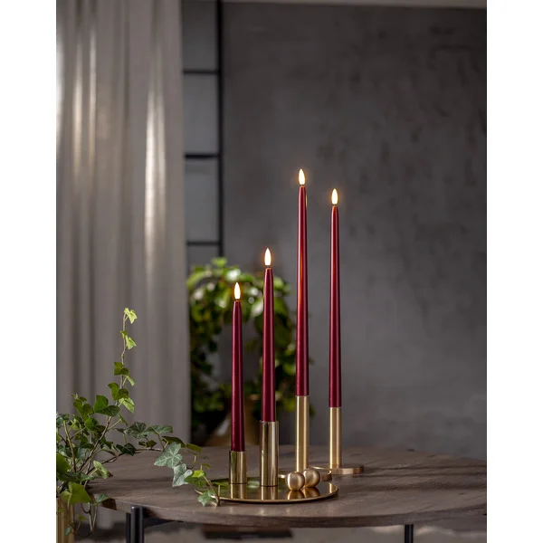 LED Antique light 2-pack Metallic Bordeaux 39 cm - 2