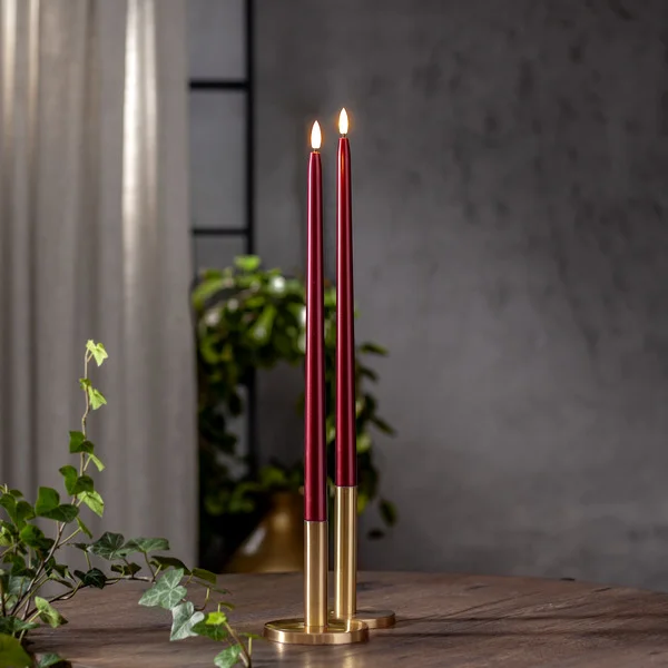 LED Antique light 2-pack Metallic Bordeaux 39 cm