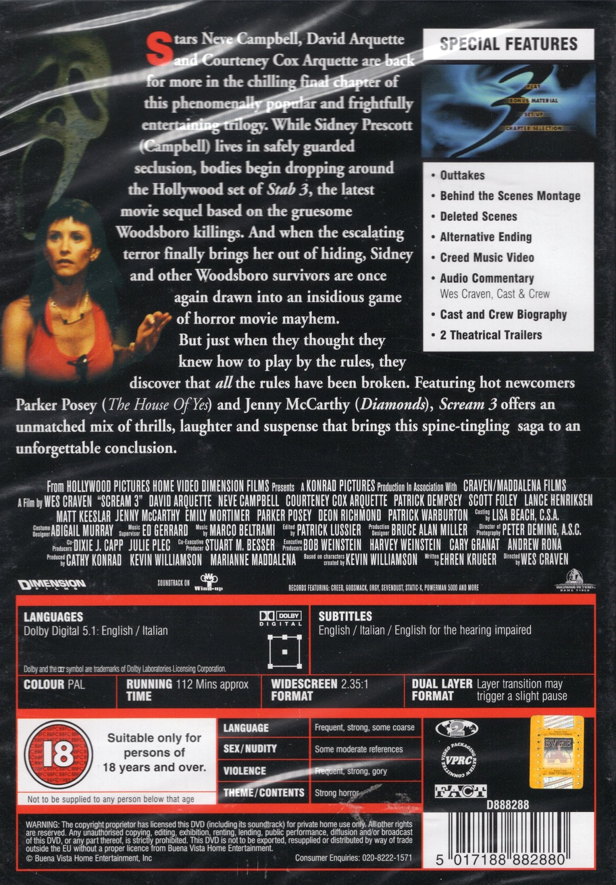 Scream 3 (ej svensk text) - 2