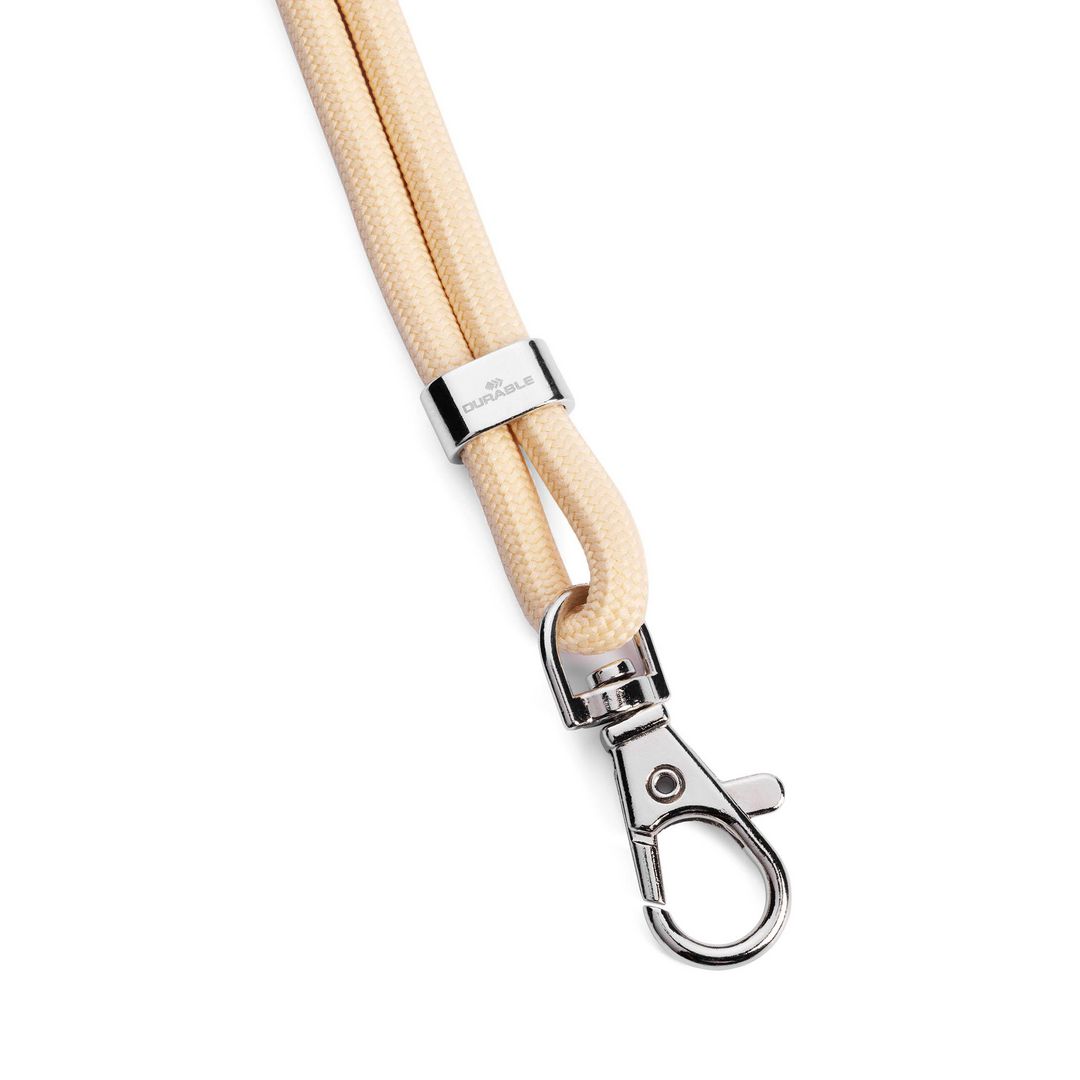 Nyckelband PET karbinhake beige 10/fp - 2