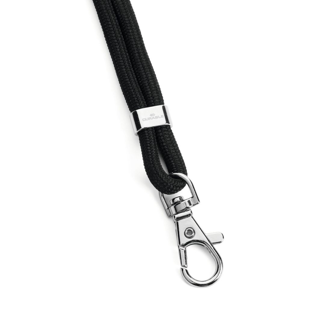 Nyckelband PET karbinhake svart 10/fp - 2