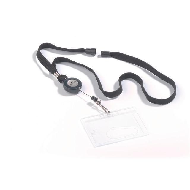 Nyckelband DURABLE med jojo svart 10/fp - 2