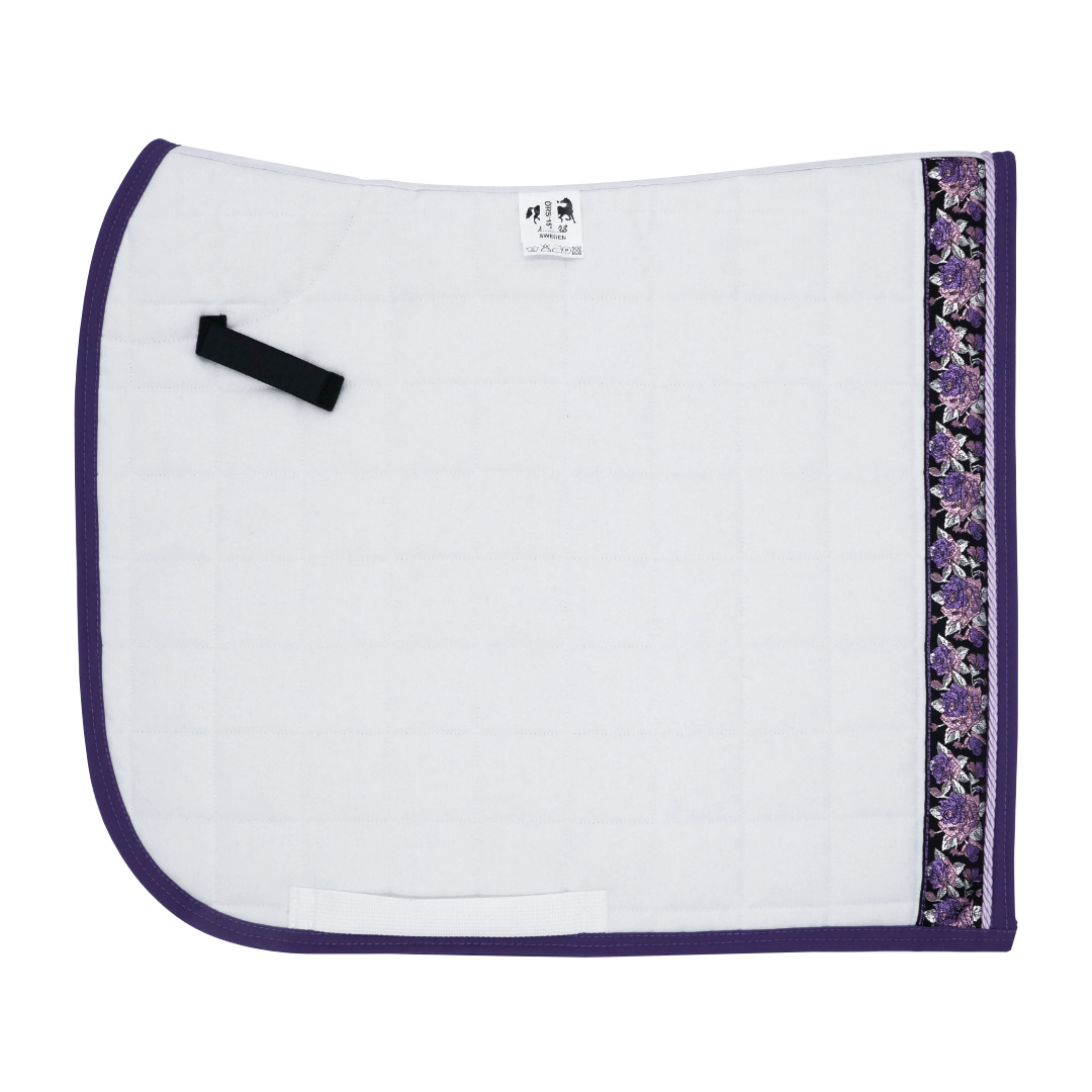 Dressyrschabrak Ponny Vit D7, ros/lila