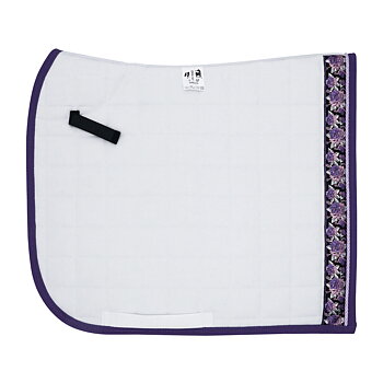 Dressyrschabrak Ponny Vit D7, ros/lila