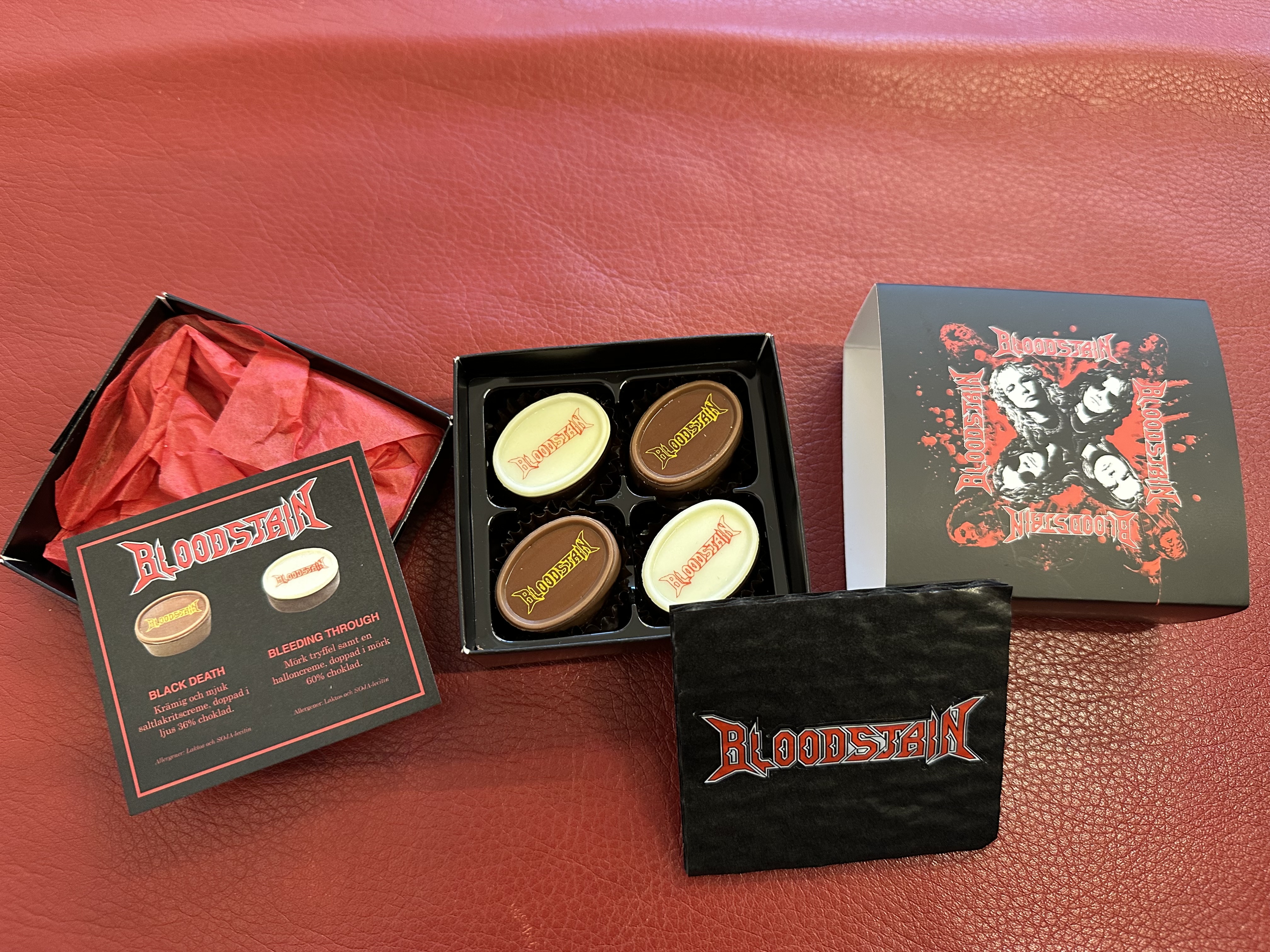 BLOODSTAIN – S/T BUNDLE (RED/BLACK INK SPOT LP + T-SHIRT + EXCLUSIVE BLOODSTAIN CHOCOLATE BOX) - 4