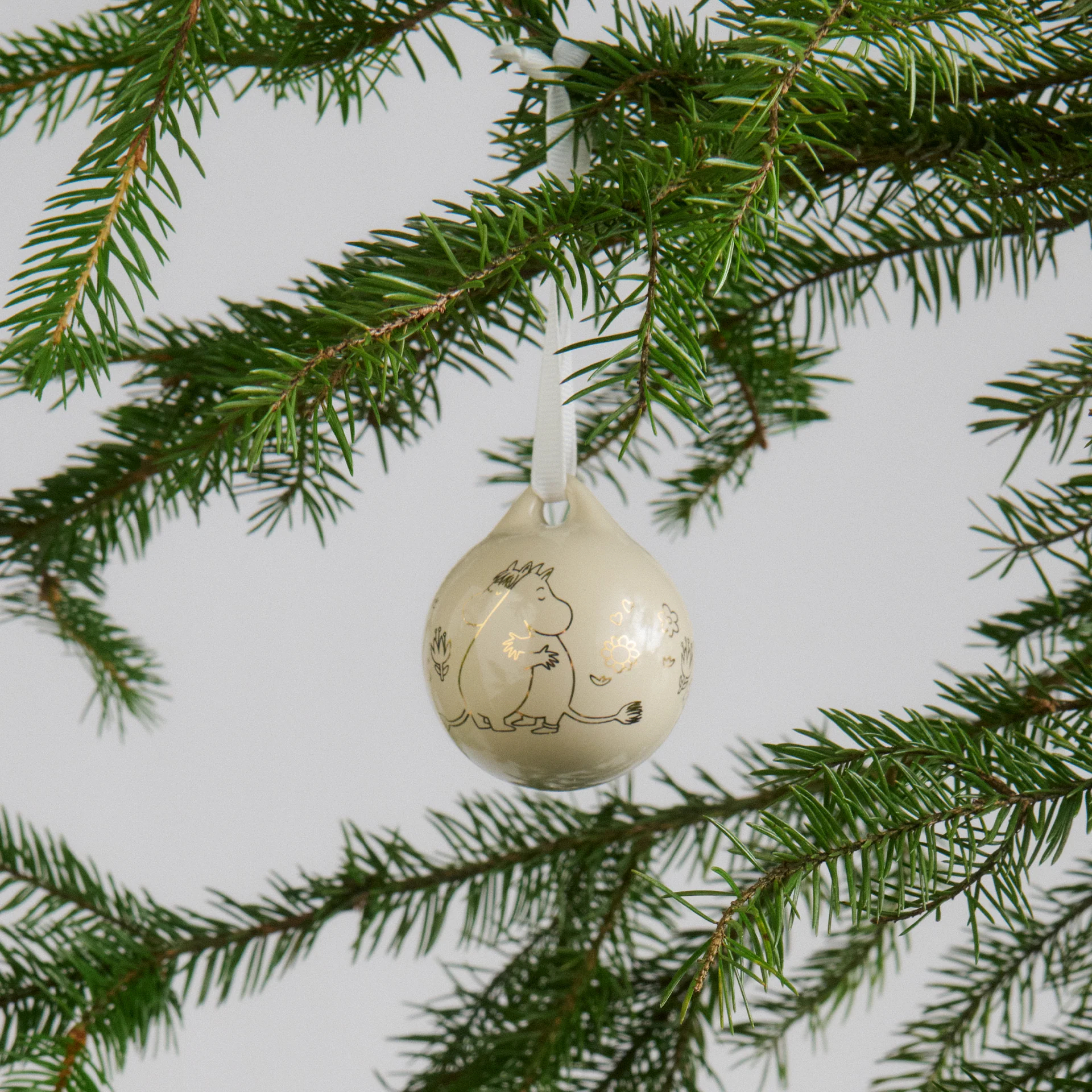 Arabia Moomin Christmas Tree Ornaments 50 mm - Love Gold, 2-pack - 2