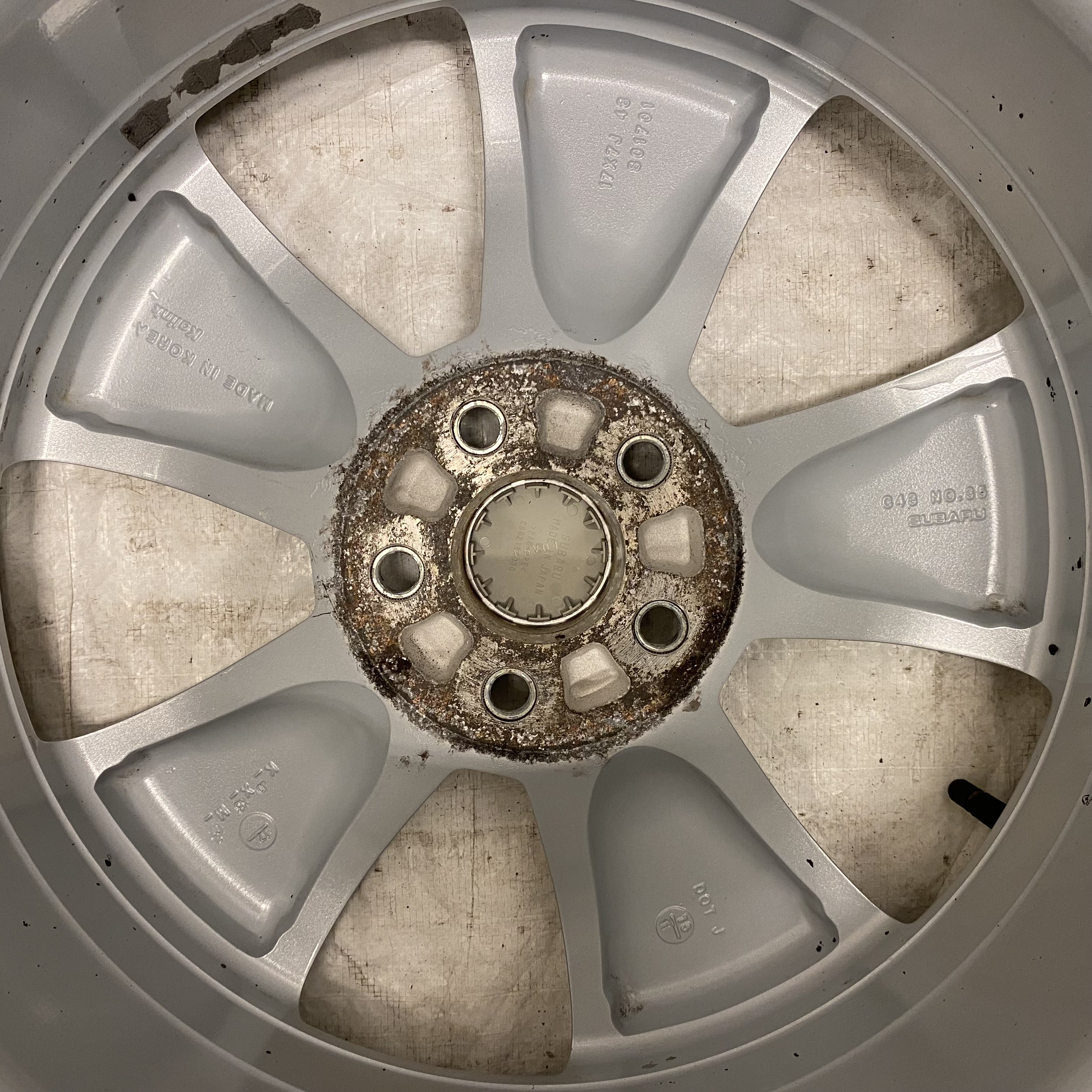 BEGAGNAT | 4 st | 17" ALUFÄLGAR SUBARU FORESTER TPMS S01701 | 5x100 7x17 ET48 56.1 - 16
