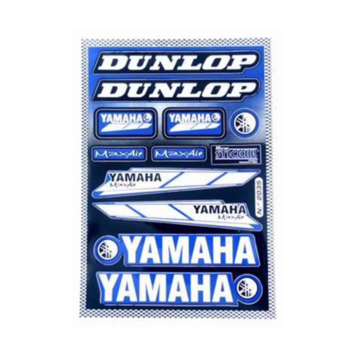 Falko Decal Sheet: Sponsored by Dunlop/Max Air/Yamaha (11 pieces)