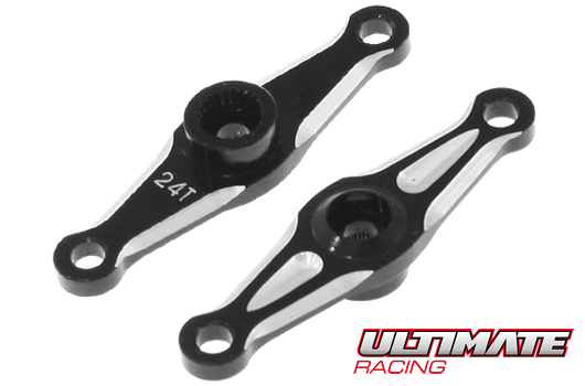 Ultimate Racing UR1805 Aluminum Double-Arm Servo Horn (24T - Hitec), 1 Pcs.