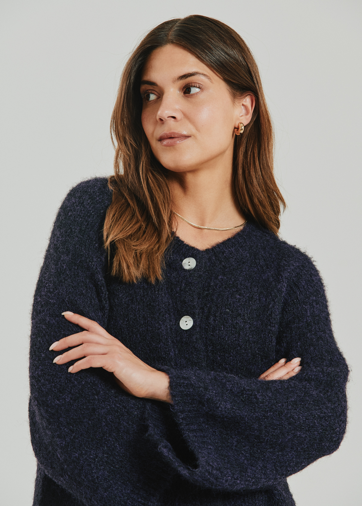 Lulu Cardigan - Nightshade Melange - 5