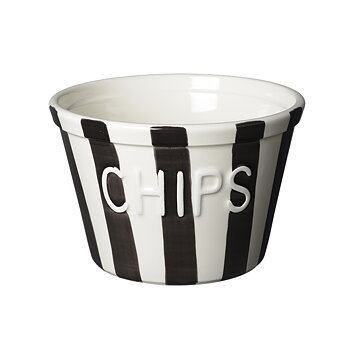 Bruka Design Chipsskål - Svart Stripes