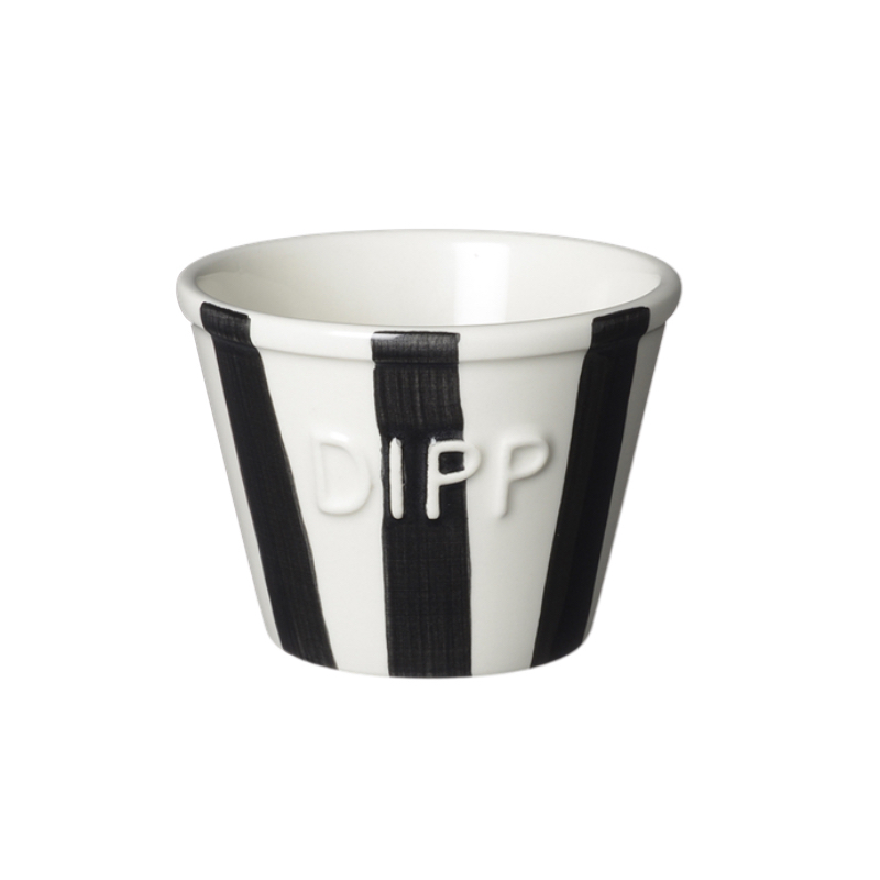 Bruka Design Dippskål - Svart Stripes