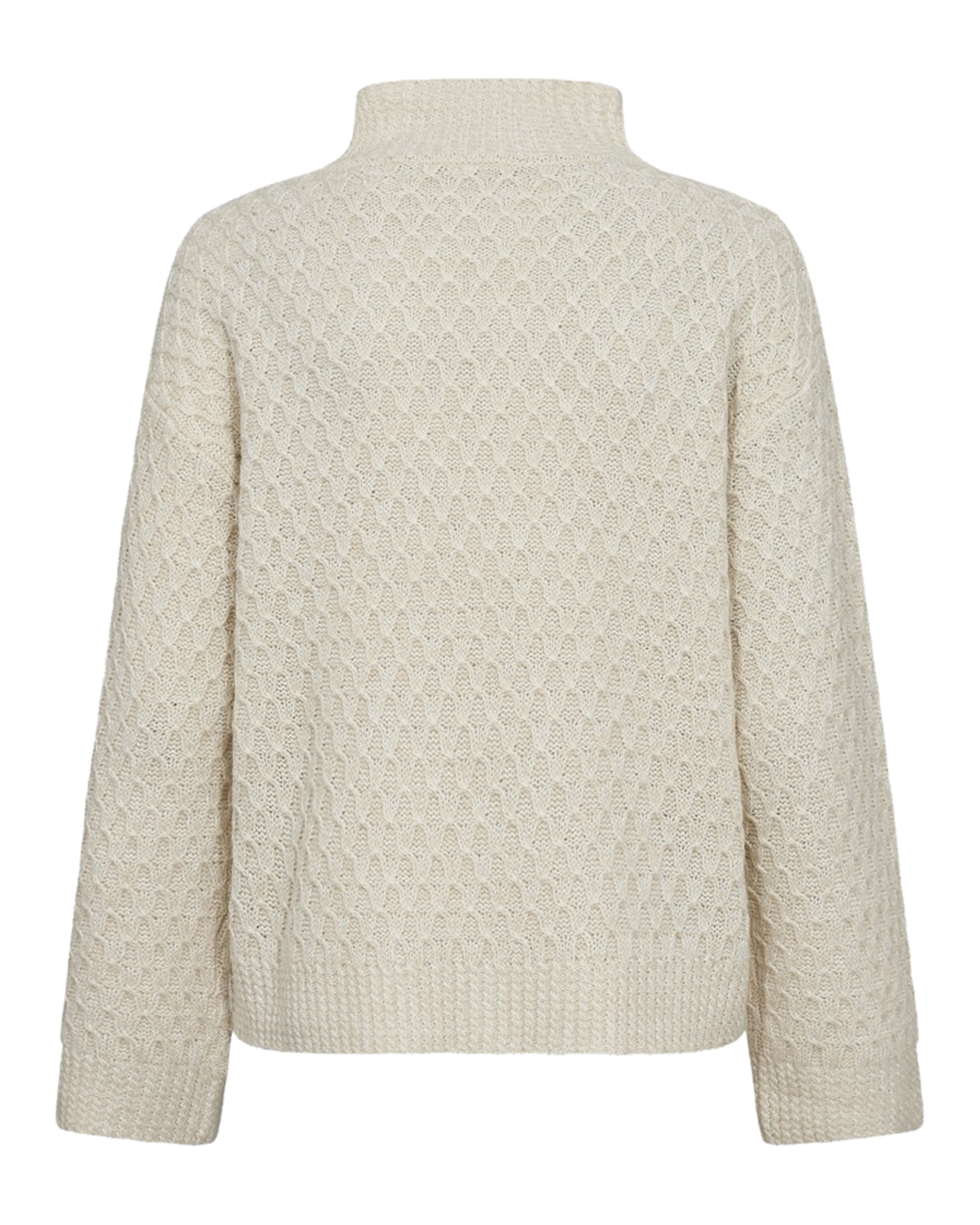 Polojumper mönsterstickad Cathy ljusbeige - 4
