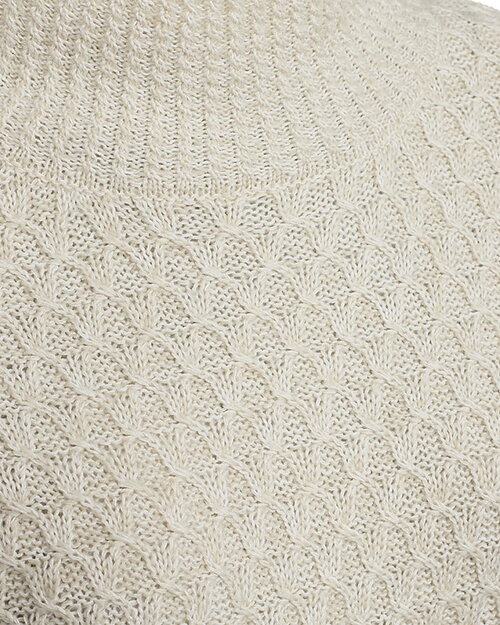 Polojumper mönsterstickad Cathy ljusbeige - 5