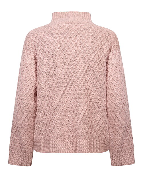 Polojumper mönsterstickad Cathy gammelrosa - 3