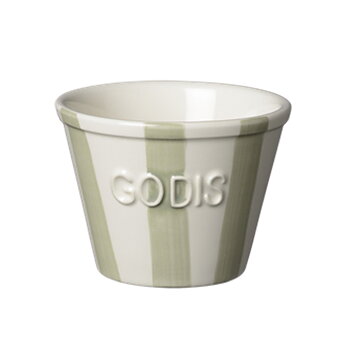 Bruka Design Stor Godisskål - Sage Stripes