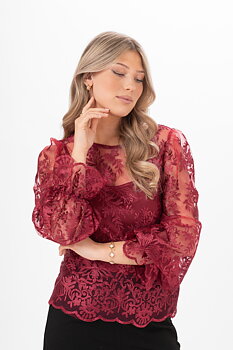 Amadine Blouse Ruby Red - Capri Collection