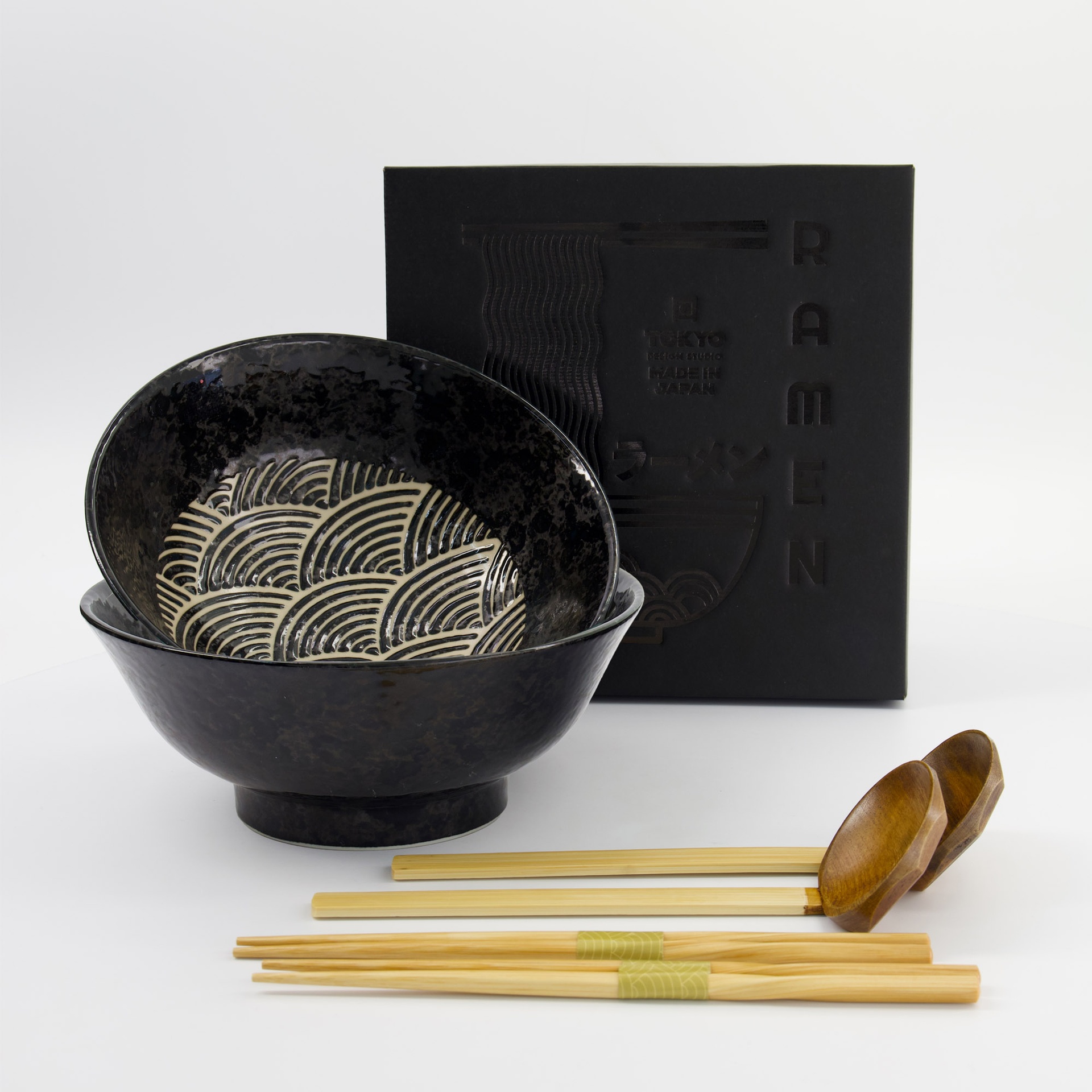 Tokyo Masamura Seikaiha  Presentset 6-delar Svart