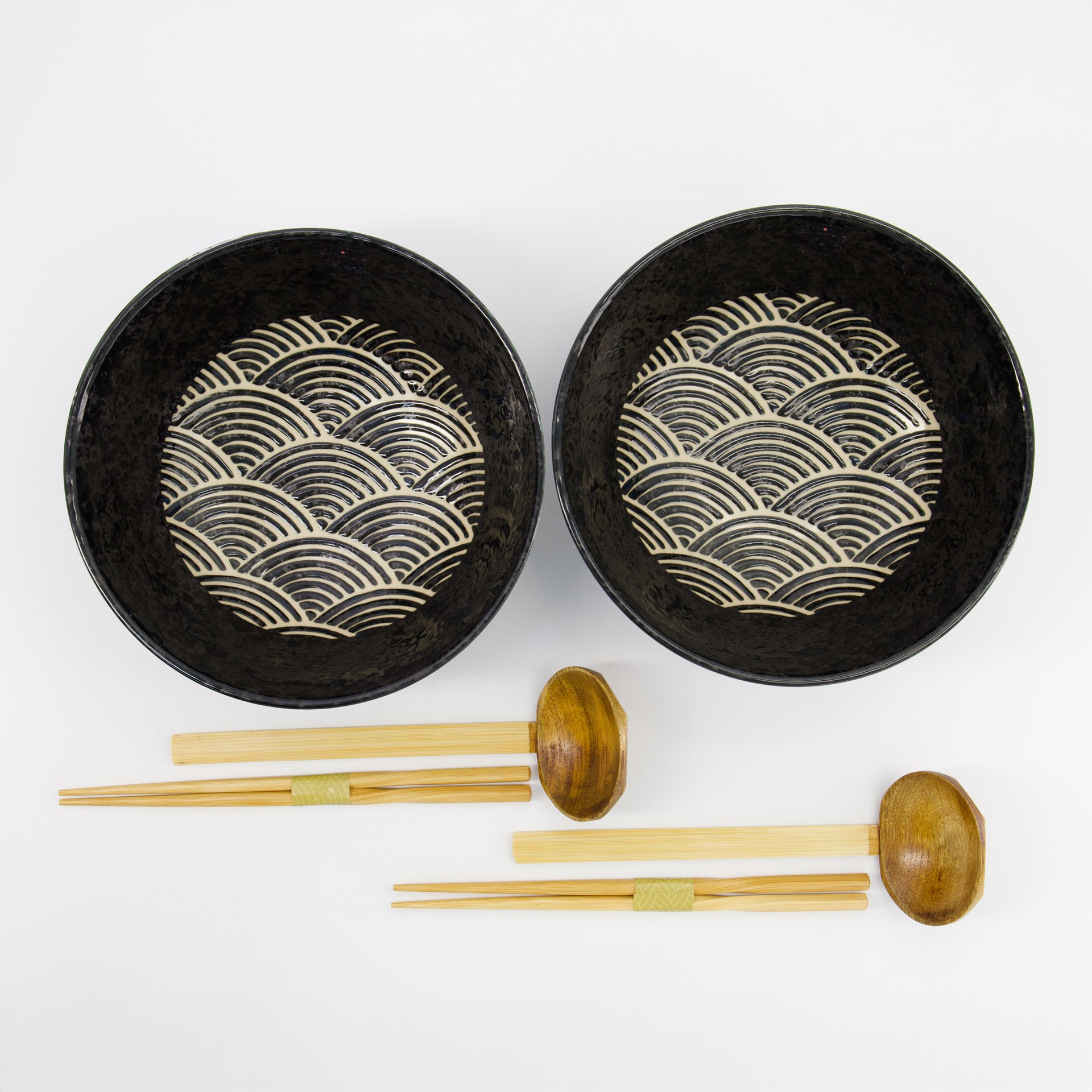 Tokyo Masamura Seikaiha  Presentset 6-delar Svart - 2